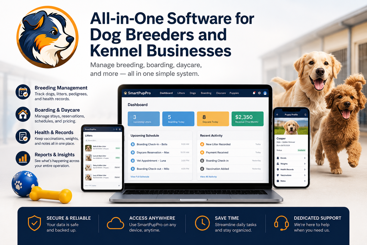 SmartPupPro breeder dashboard screenshot